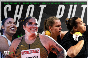 Chase Jackson, Jessica Schilder, Yemisi Ogunleye, and Maddison-Lee Wesche headline the Women's Shot Put on Saturday, July 4 at the 2026 Prefontaine Classic.
